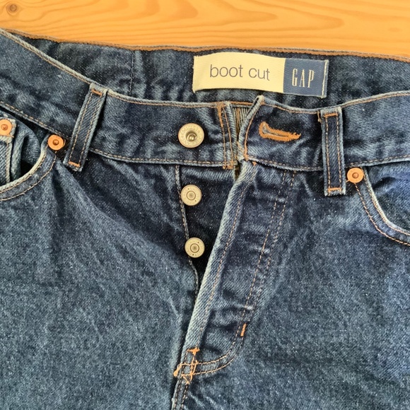 VINTAGE 90’s Gap Boot Cut Jeans - Size 4 - Mid Rise - Picture 2 of 8